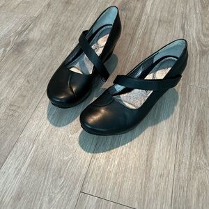 Black Mary Jane Comfort Wedges - Women